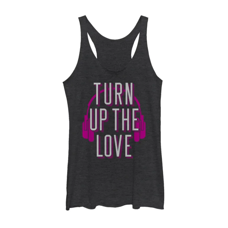 Women's CHIN UP Turn Up the Love Racerback Tank Top sold by Chin Up Apparel