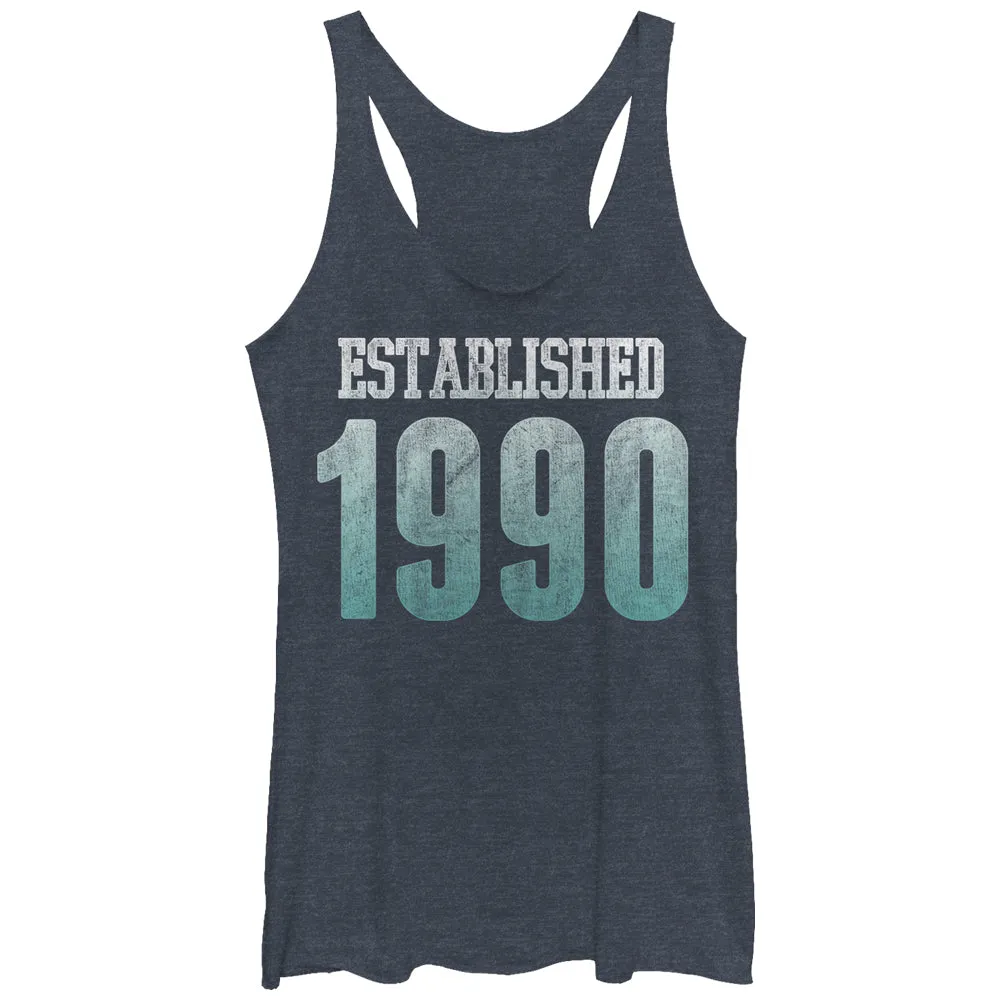 Women's CHIN UP Established 1990 Racerback Tank Top sold by Chin Up Apparel