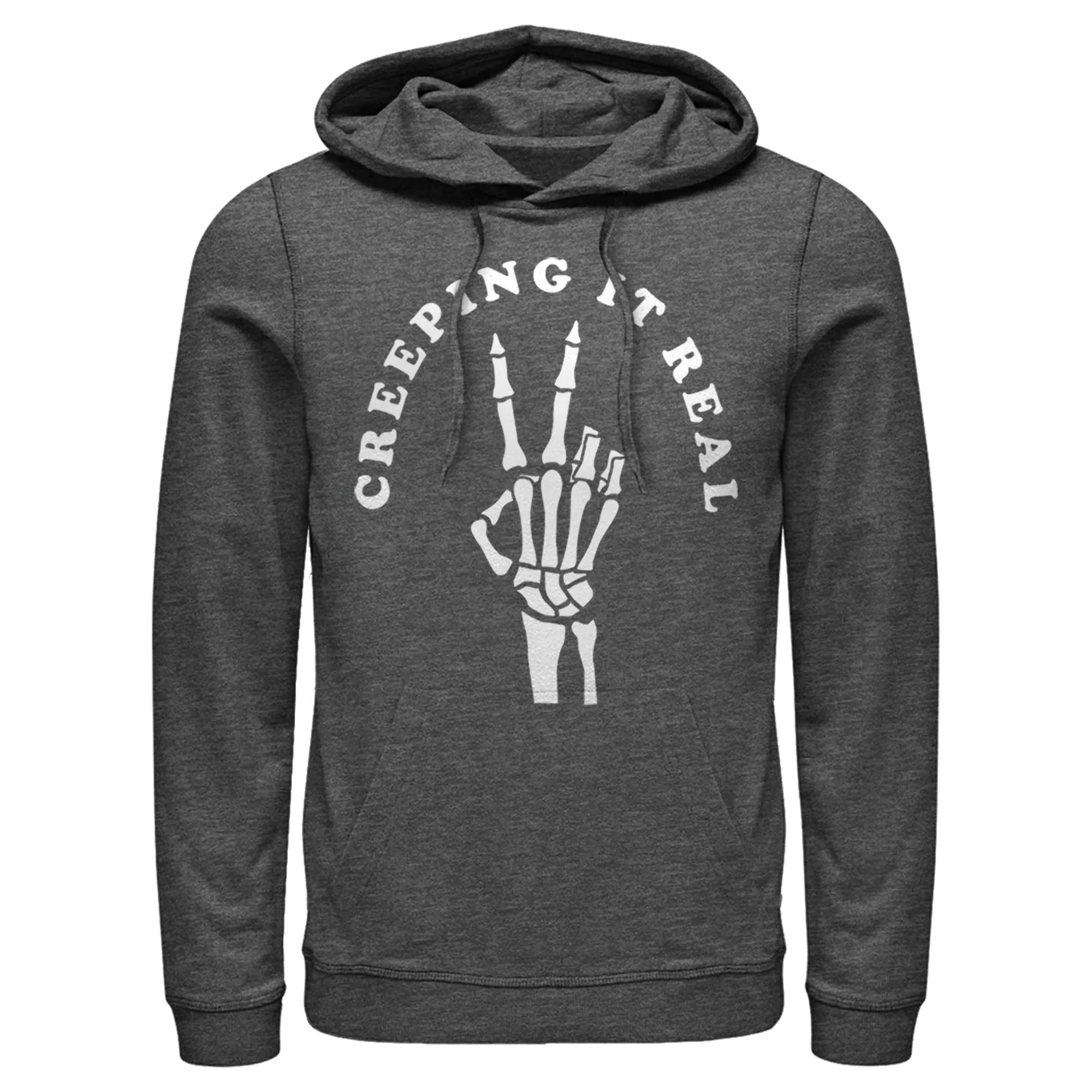 Men's CHIN UP Halloween Creepin' Real Skeleton Pull Over Hoodie sold by Chin Up Apparel product image thumbnail 2