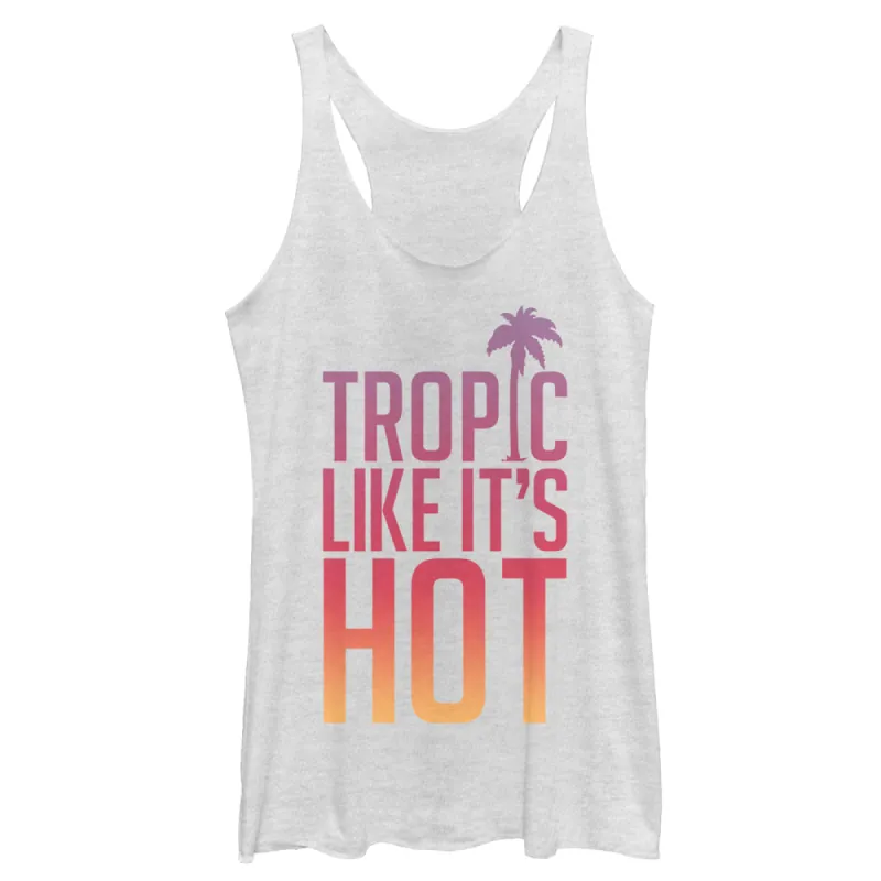 Women's CHIN UP Tropic Like It's Hot Racerback Tank Top made by Chin Up Apparel