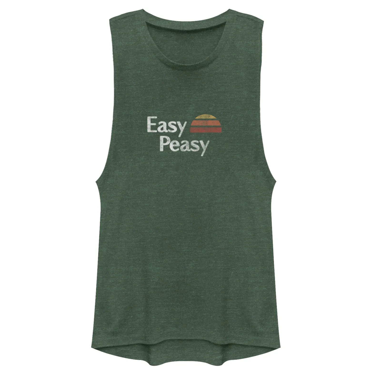 Junior's CHIN UP Retro Easy Peasy Festival Muscle Tee sold by Chin Up Apparel