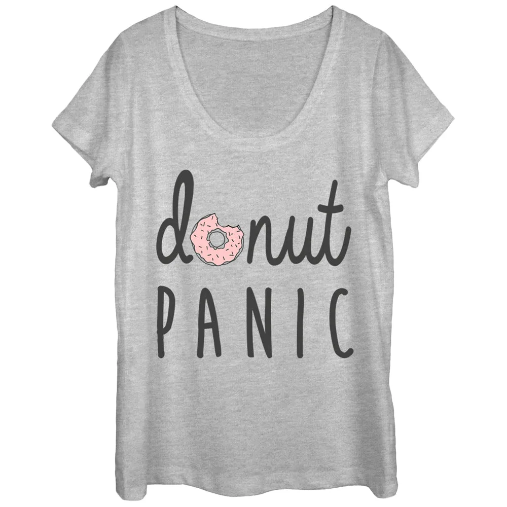 Women's CHIN UP Donut Panic Scoop Neck sold by Chin Up Apparel
