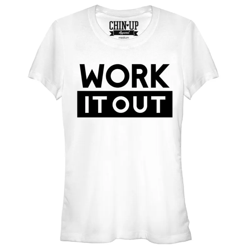Junior's CHIN UP Work It T-Shirt made by Chin Up Apparel