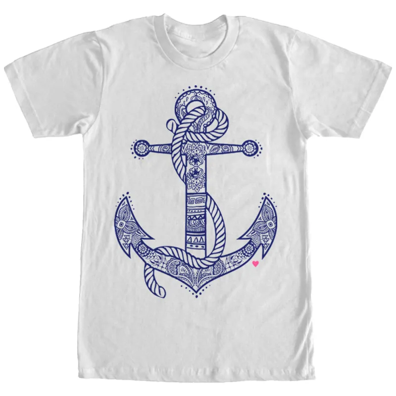 Women's CHIN UP Henna Anchor Boyfriend Tee sold by Chin Up Apparel