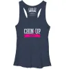 Women's CHIN UP Logo Ribbon Racerback Tank Top sold by Chin Up Apparel