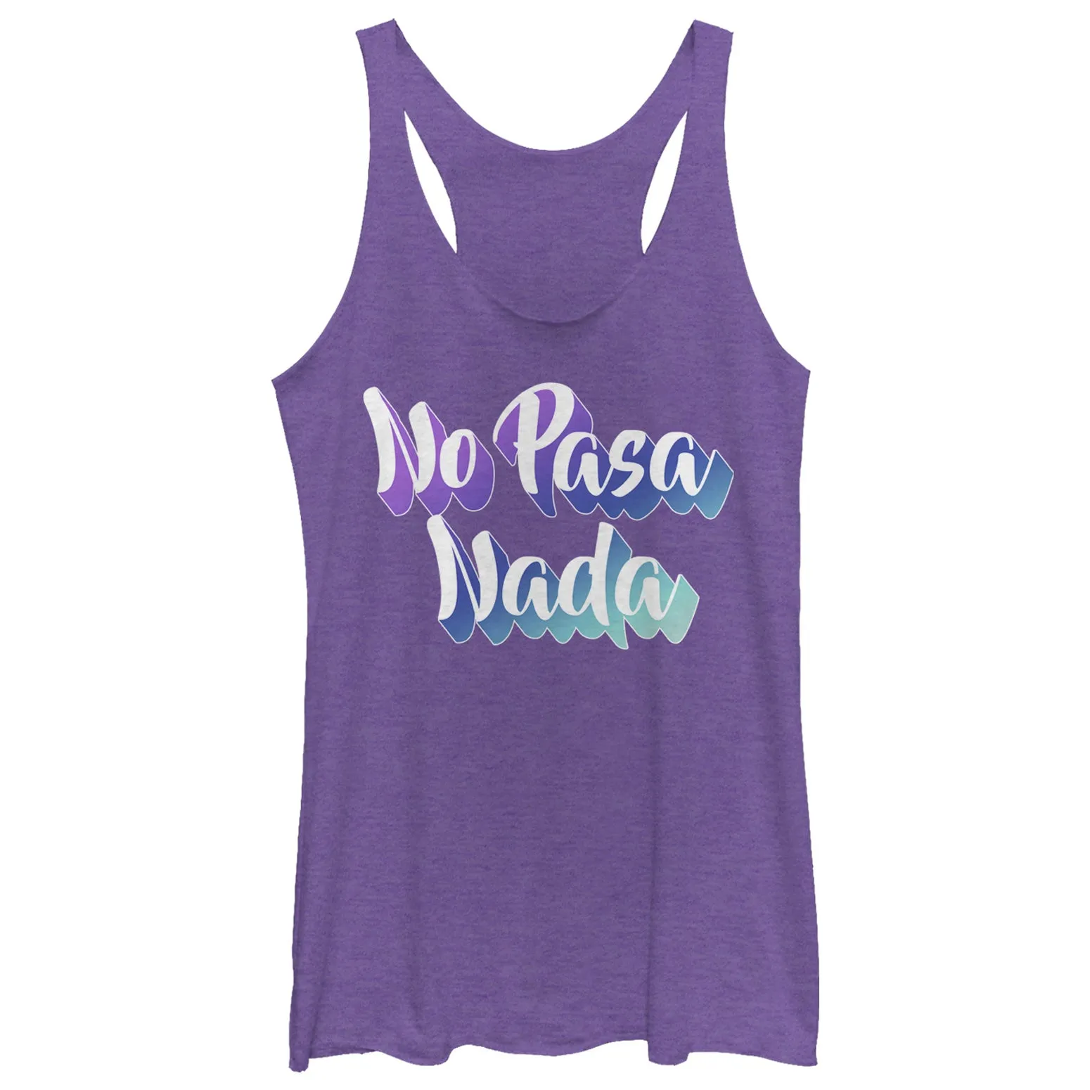 Women's CHIN UP No Pasa Nada Racerback Tank Top sold by Chin Up Apparel