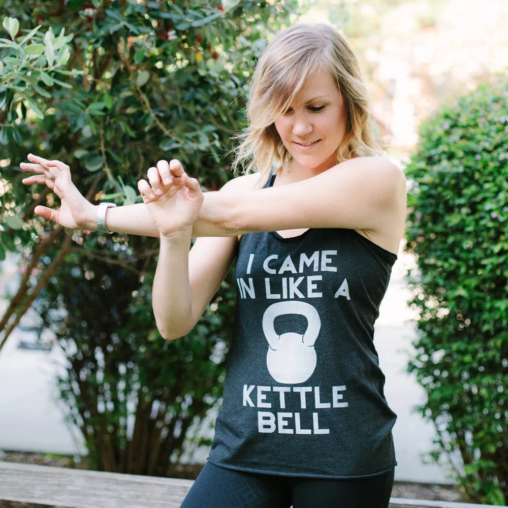 Women's CHIN UP I Came in Like a Kettle Bell Racerback Tank Top sold by Chin Up Apparel product image thumbnail 2