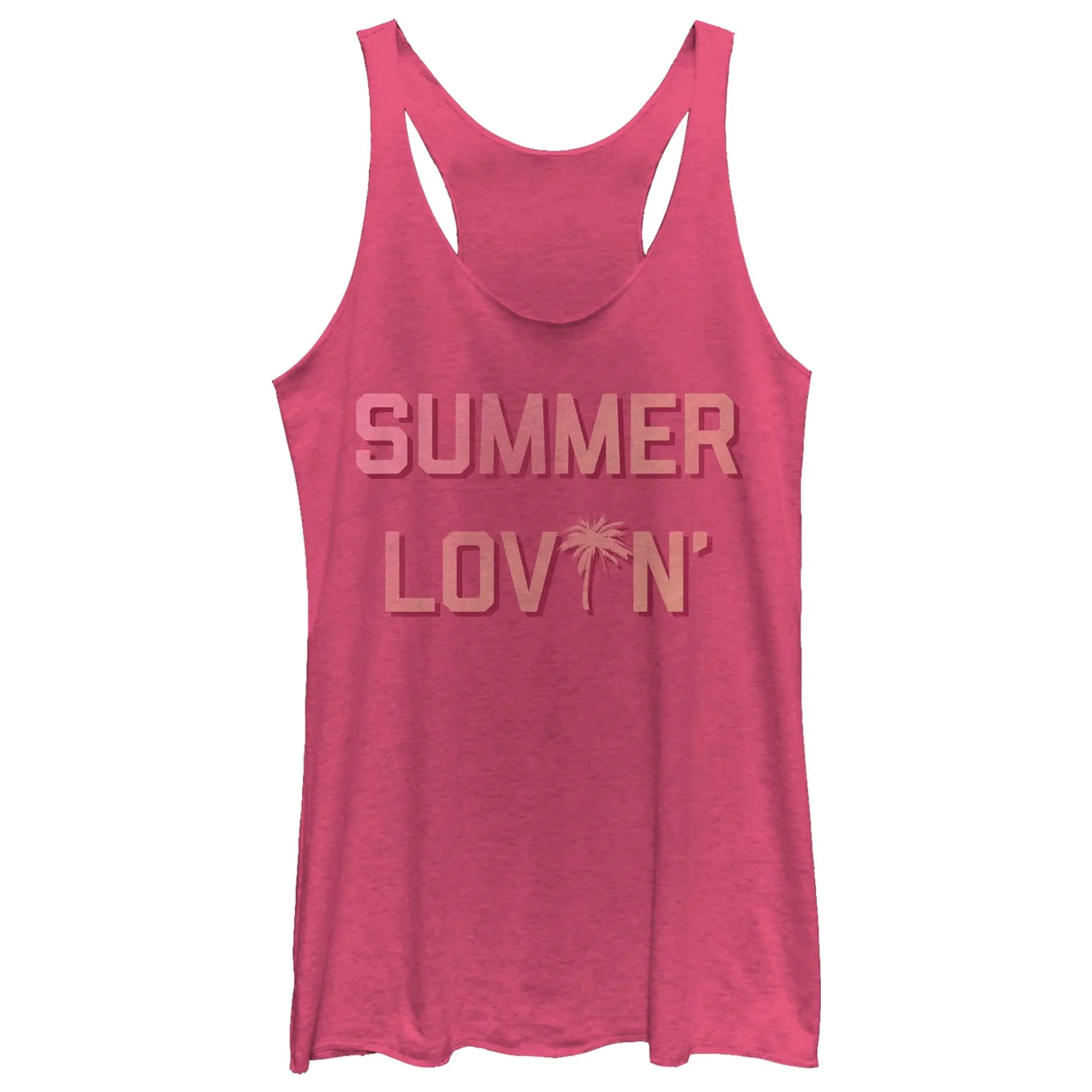 Women's CHIN UP Summer Loving Palm Racerback Tank Top sold by Chin Up Apparel