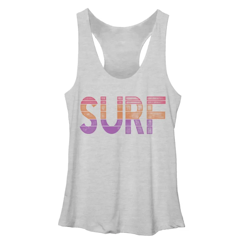Women's CHIN UP Surf Sun Racerback Tank Top sold by Chin Up Apparel