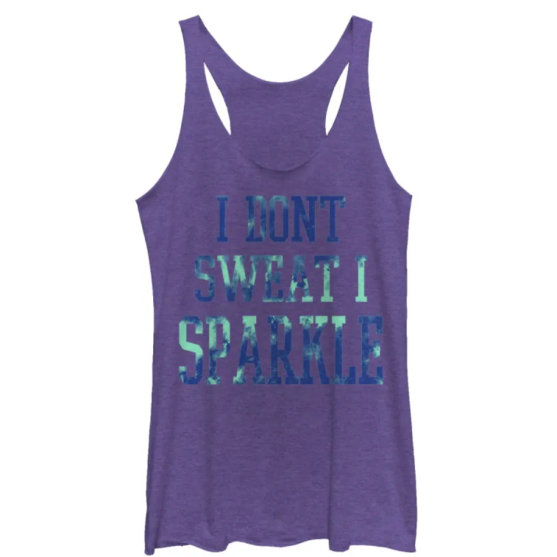 Women's CHIN UP Sparkle Tie-Dye Racerback Tank Top sold by Chin Up Apparel