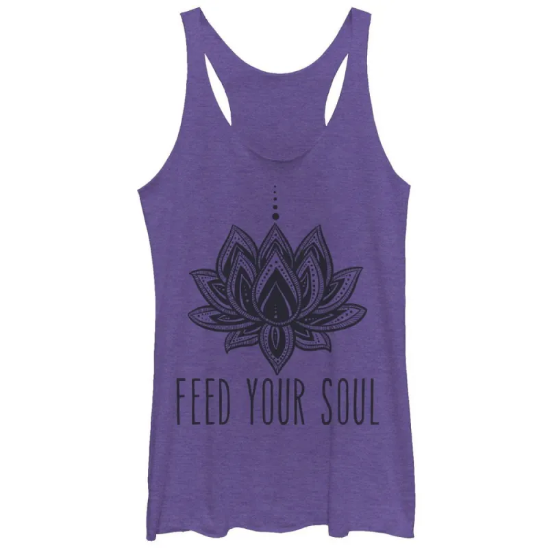Women's CHIN UP Feed Your Soul Racerback Tank Top sold by Chin Up Apparel