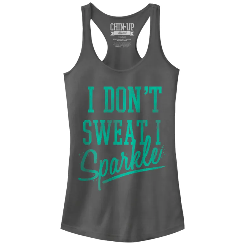 Junior's CHIN UP Sparkle Racerback Tank Top sold by Chin Up Apparel