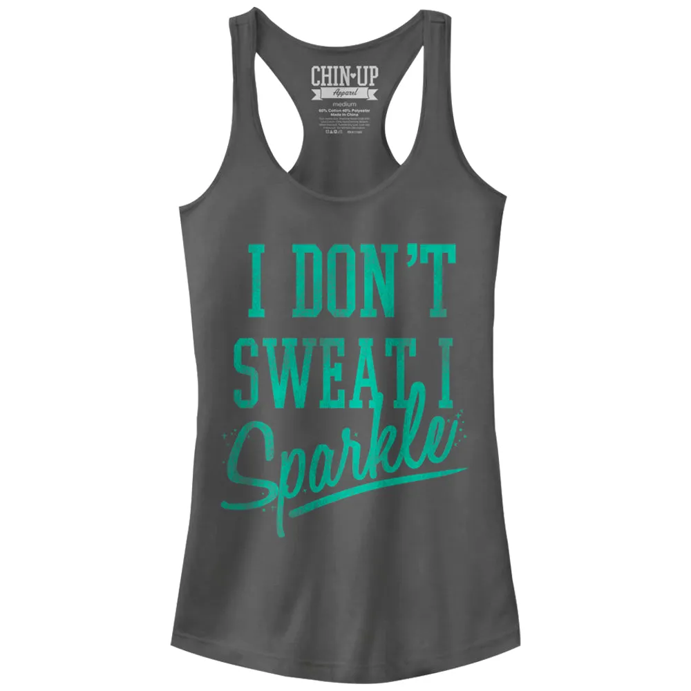 Junior's CHIN UP Sparkle Racerback Tank Top sold by Chin Up Apparel