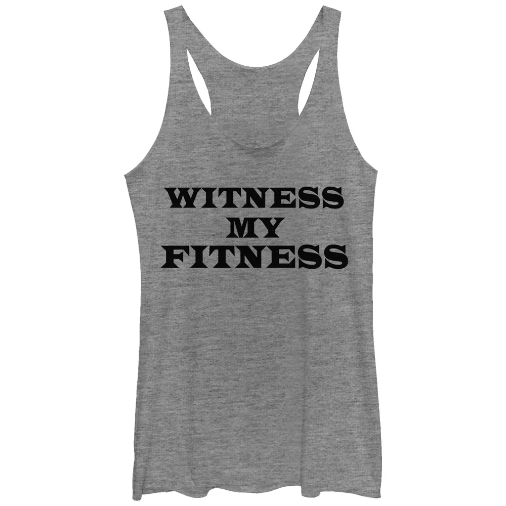 Women's CHIN UP Witness My Fitness Racerback Tank Top sold by Chin Up Apparel