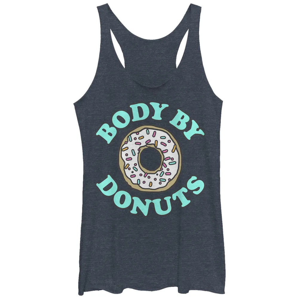 Women's CHIN UP Body By Donuts Racerback Tank Top sold by Chin Up Apparel