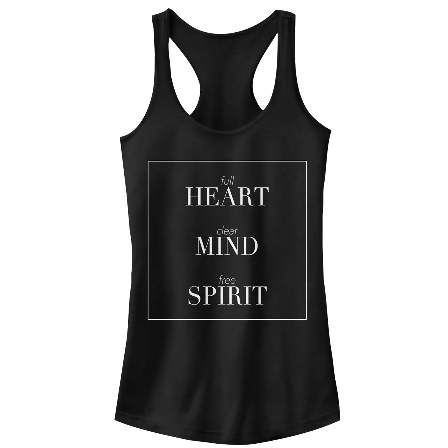 Junior's CHIN UP Heart Mind Spirit Racerback Tank Top sold by Chin Up Apparel