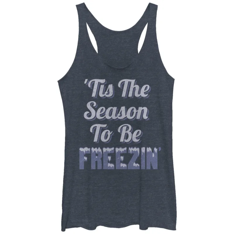 Women's CHIN UP Season to Be Freezing Racerback Tank Top sold by Chin Up Apparel