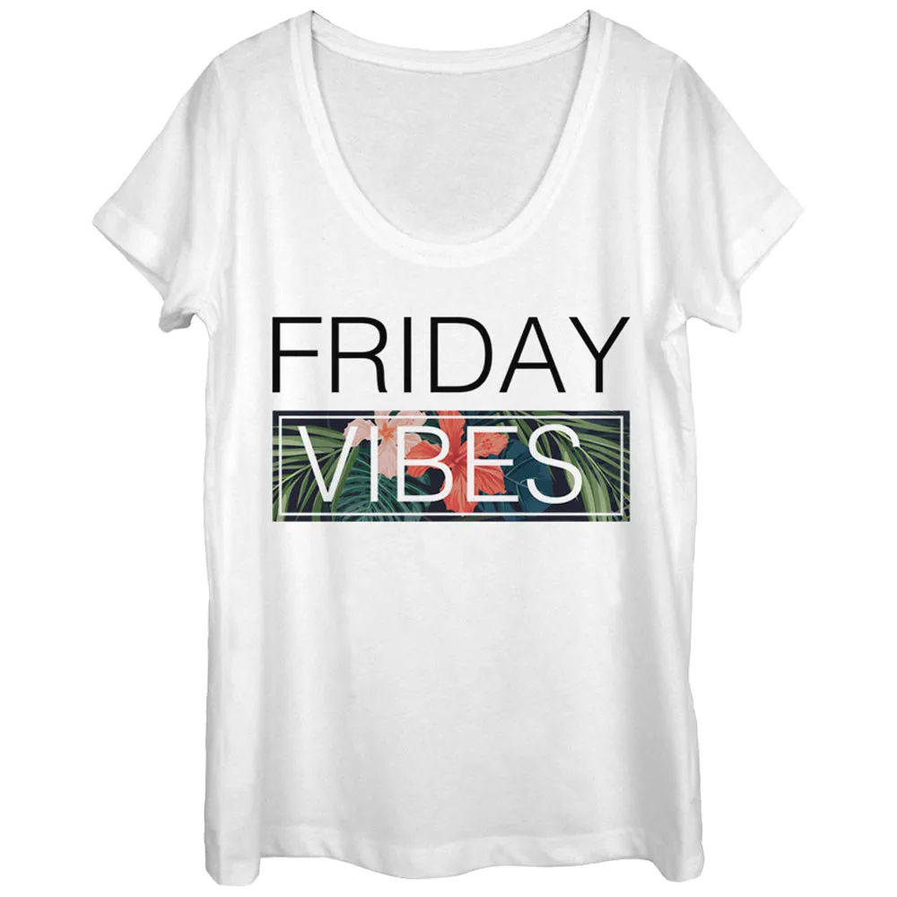 Women's CHIN UP Friday Vibes Scoop Neck sold by Chin Up Apparel