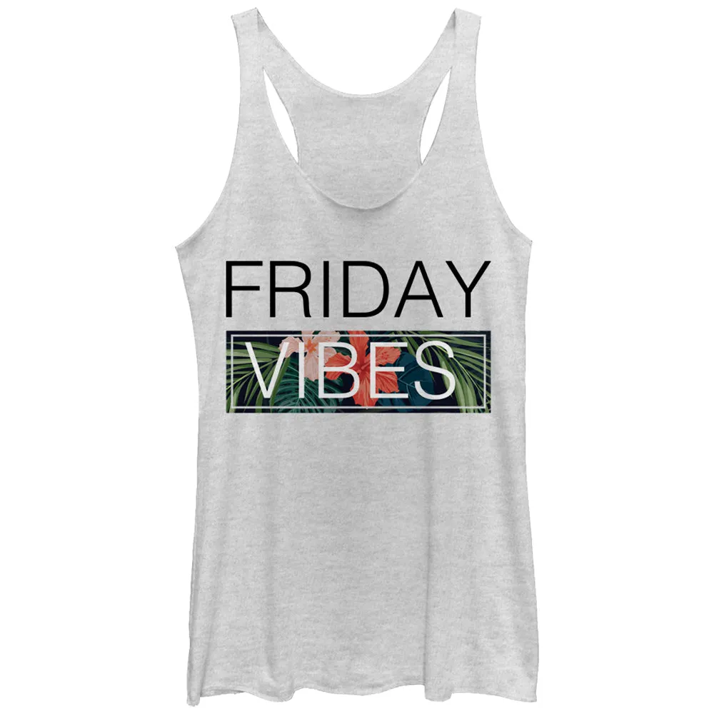Women's CHIN UP Friday Vibes Racerback Tank Top sold by Chin Up Apparel