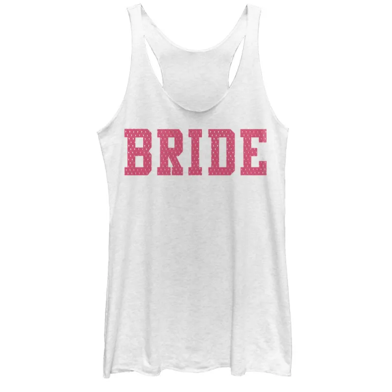Women's CHIN UP Bride Racerback Tank Top sold by Chin Up Apparel