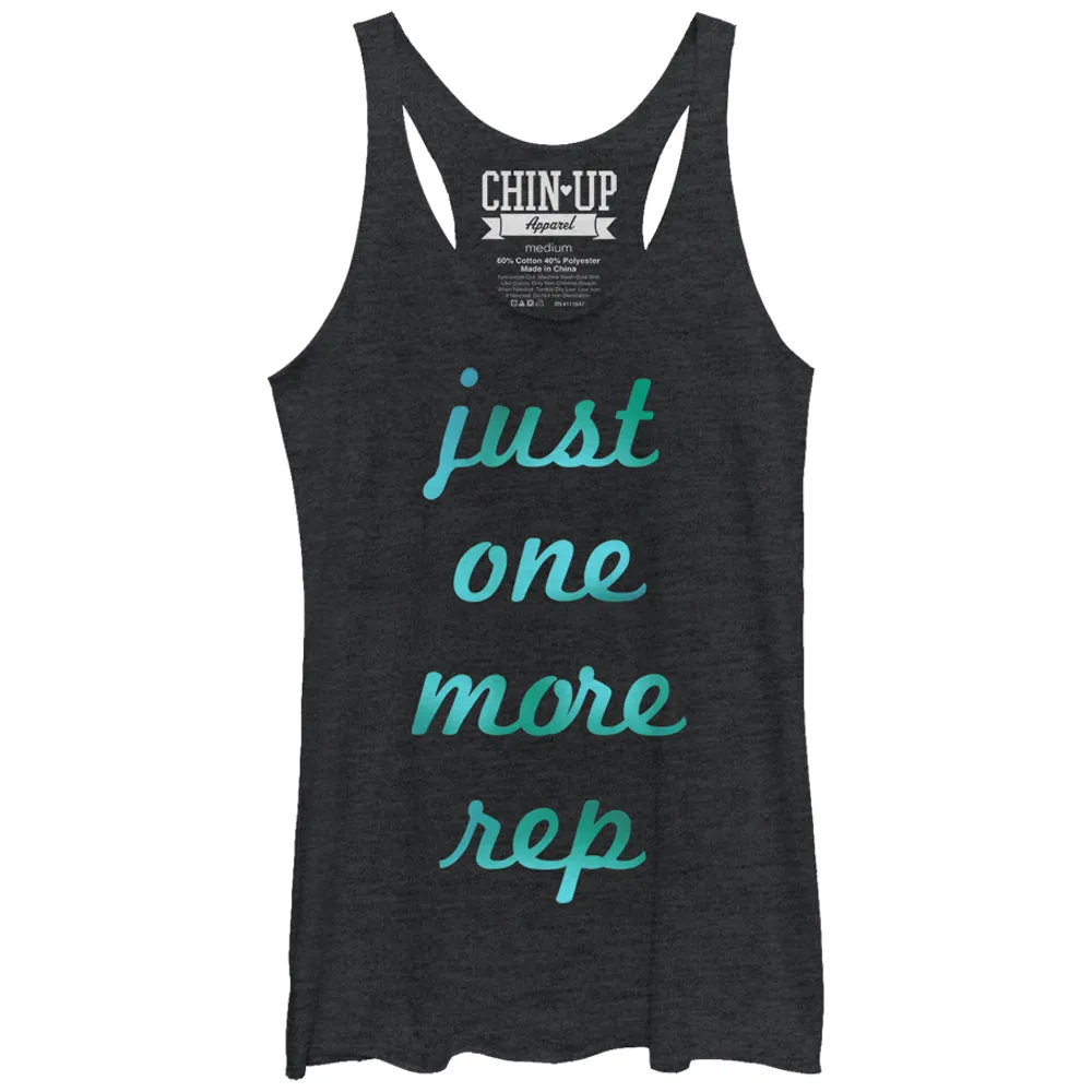 Women's CHIN UP Just One More Rep Racerback Tank Top sold by Chin Up Apparel