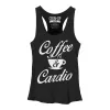Women's CHIN UP Coffee and Cardio Racerback Tank Top sold by Chin Up Apparel