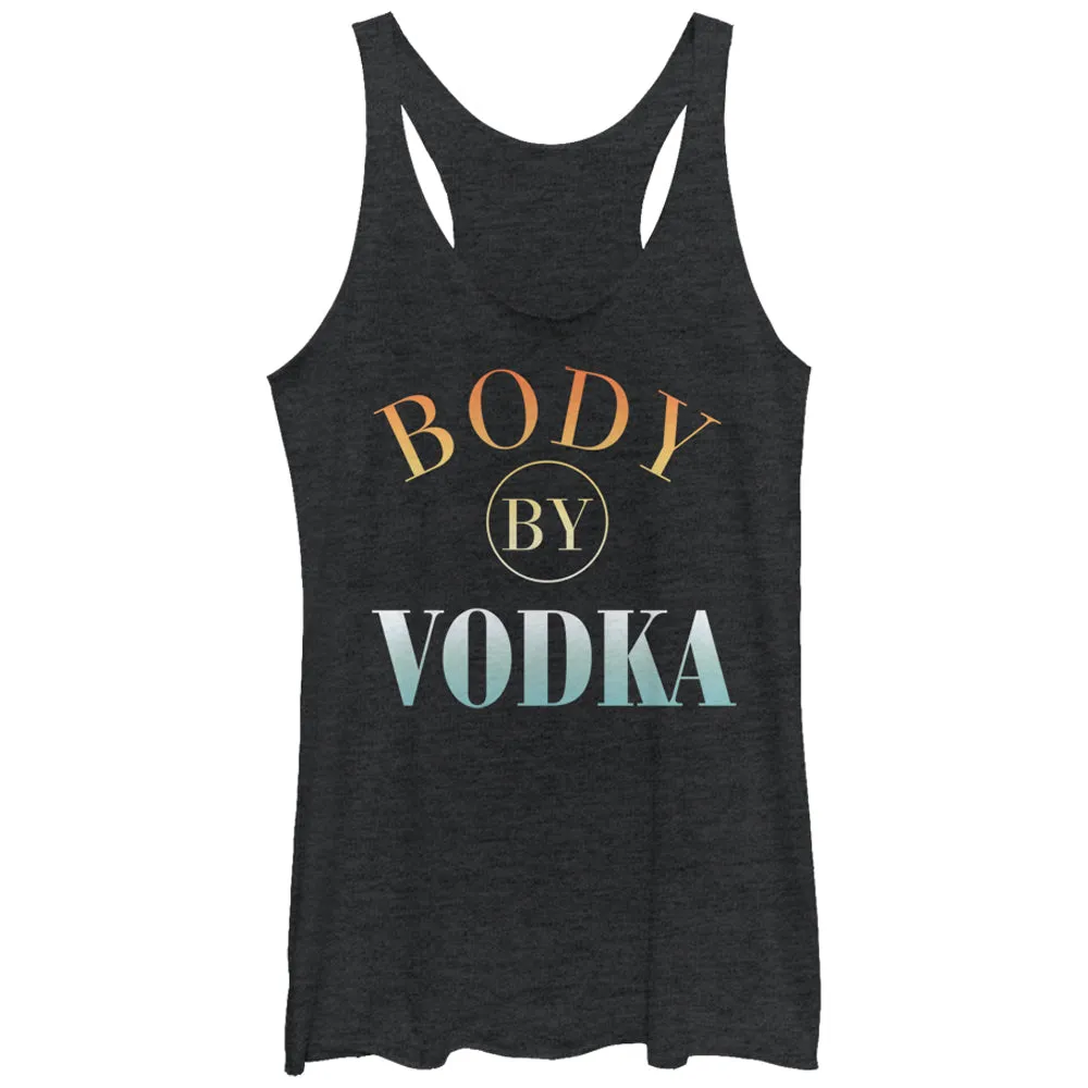 Women's CHIN UP Body By Vodka Racerback Tank Top sold by Chin Up Apparel