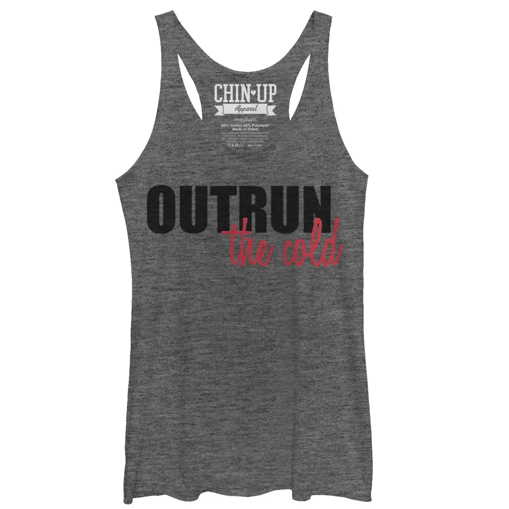 Women's CHIN UP Outrun the Cold Racerback Tank Top sold by Chin Up Apparel