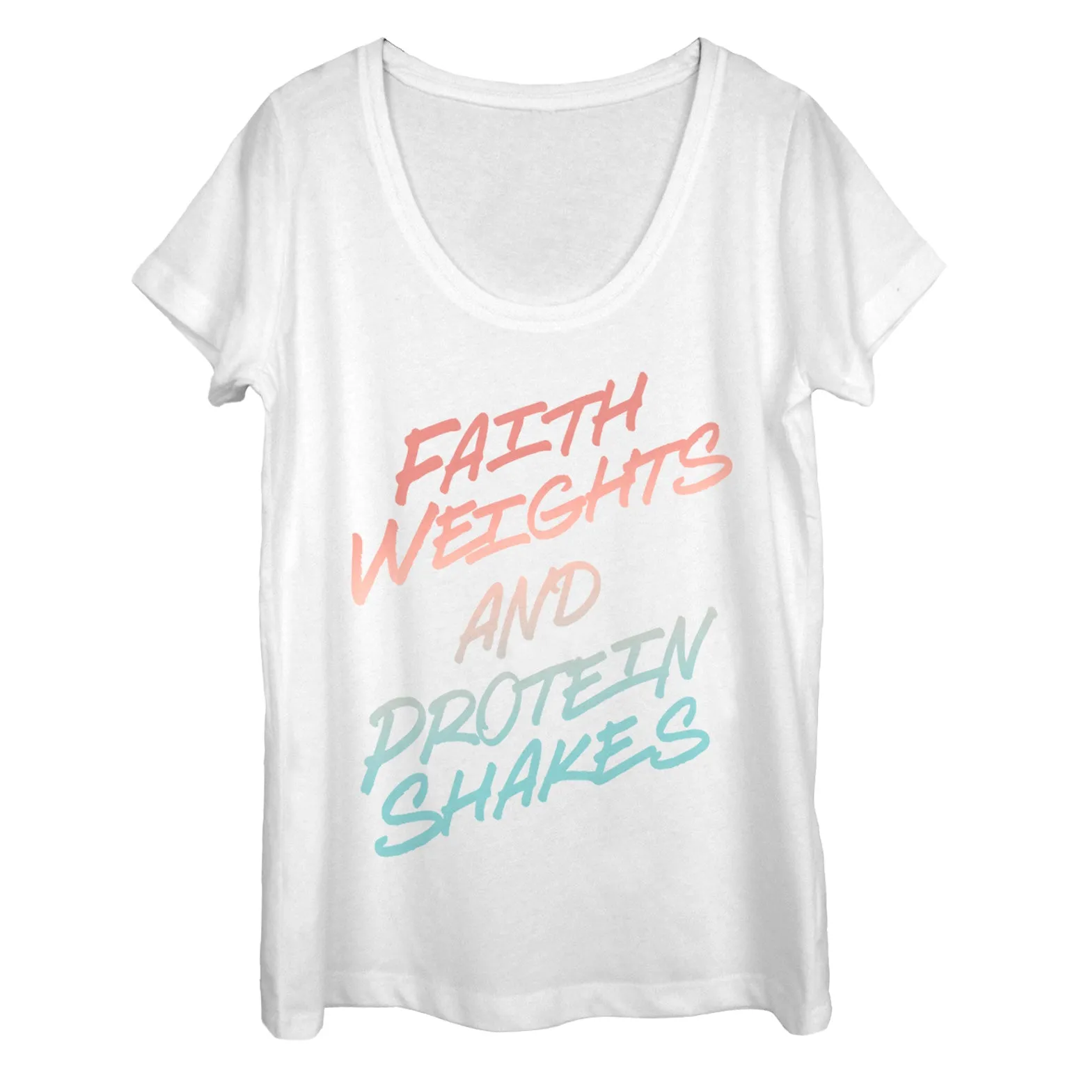 Women's CHIN UP Protein Shake Trio Scoop Neck sold by Chin Up Apparel