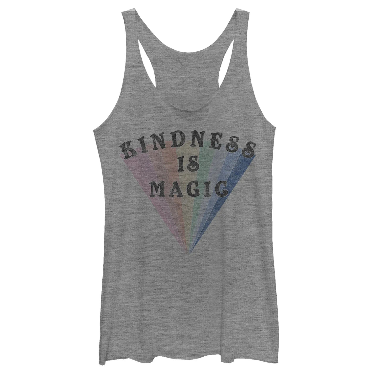 Women's CHIN UP Kindness is Magic Rainbow Racerback Tank Top sold by Chin Up Apparel