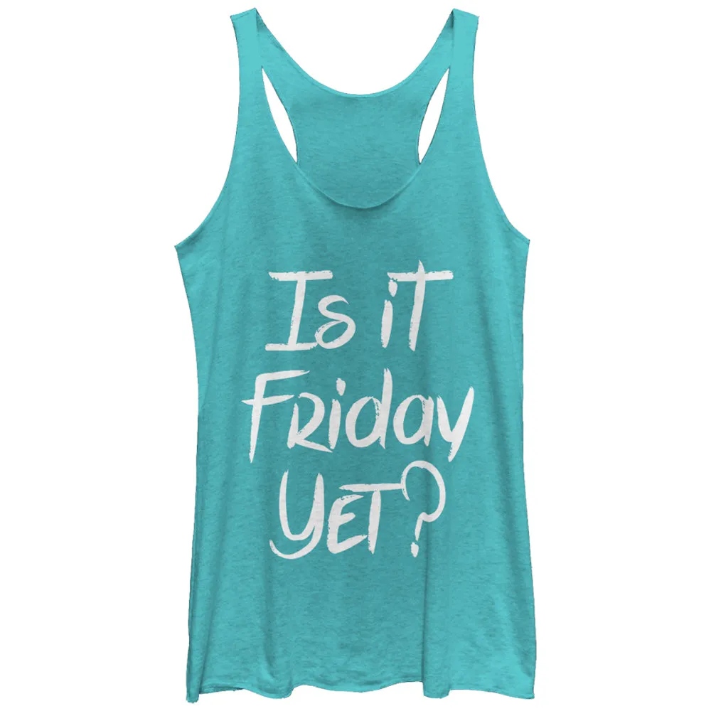 Women's CHIN UP Is It Friday Yet Racerback Tank Top sold by Chin Up Apparel