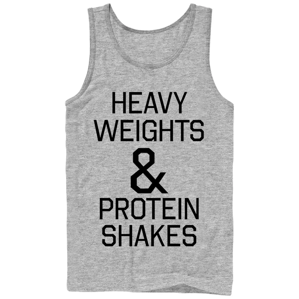 Men's CHIN UP Heavy Weights and Protein Shakes Tank Top sold by Chin Up Apparel