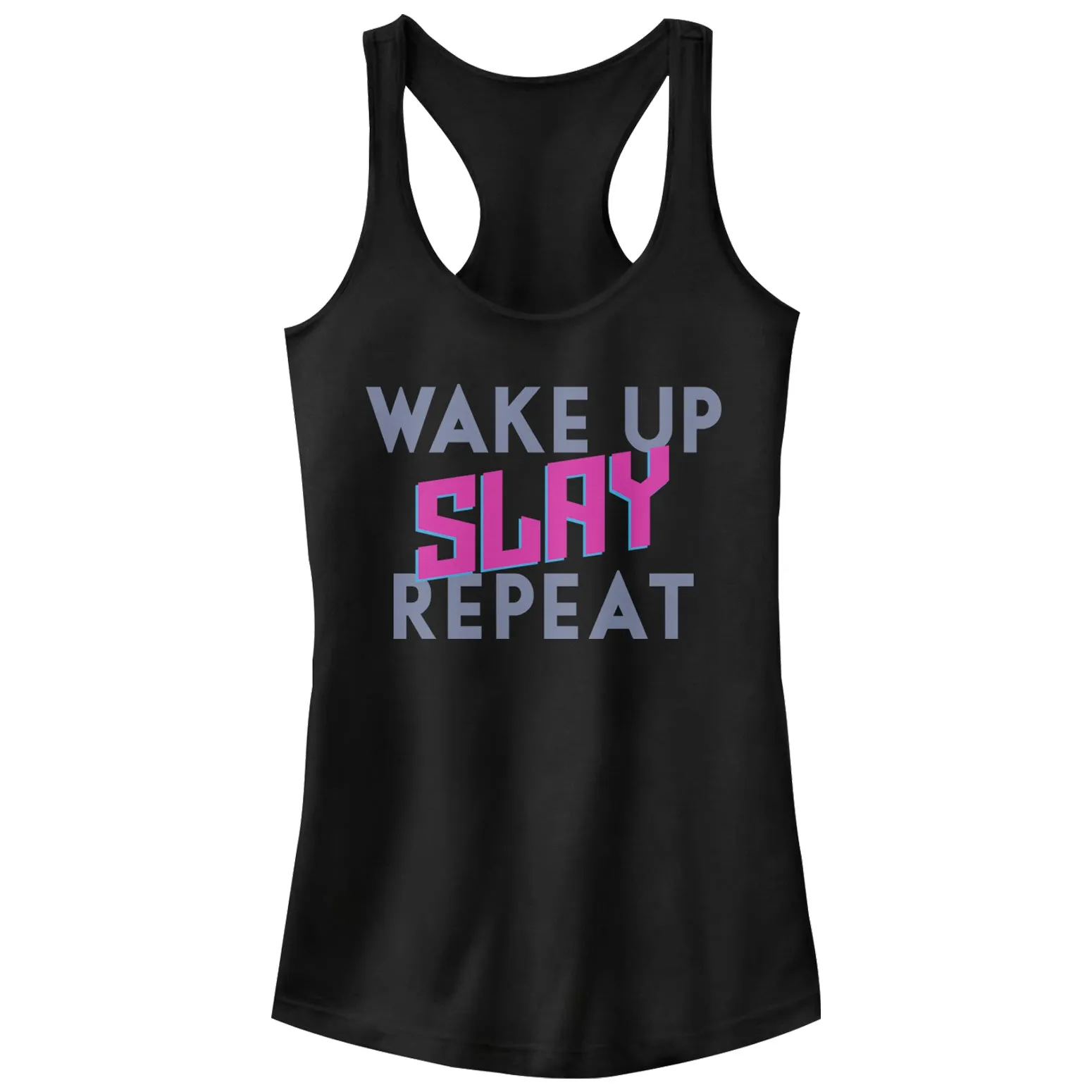 Junior's CHIN UP Slay Repeat Racerback Tank Top sold by Chin Up Apparel