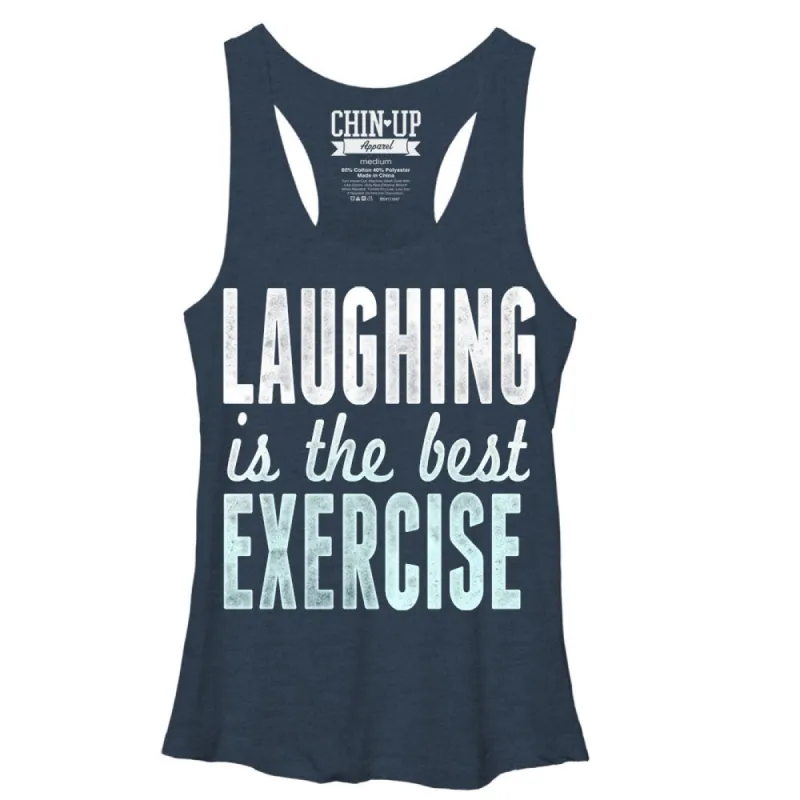 Women's CHIN UP Laughter Racerback Tank Top sold by Chin Up Apparel