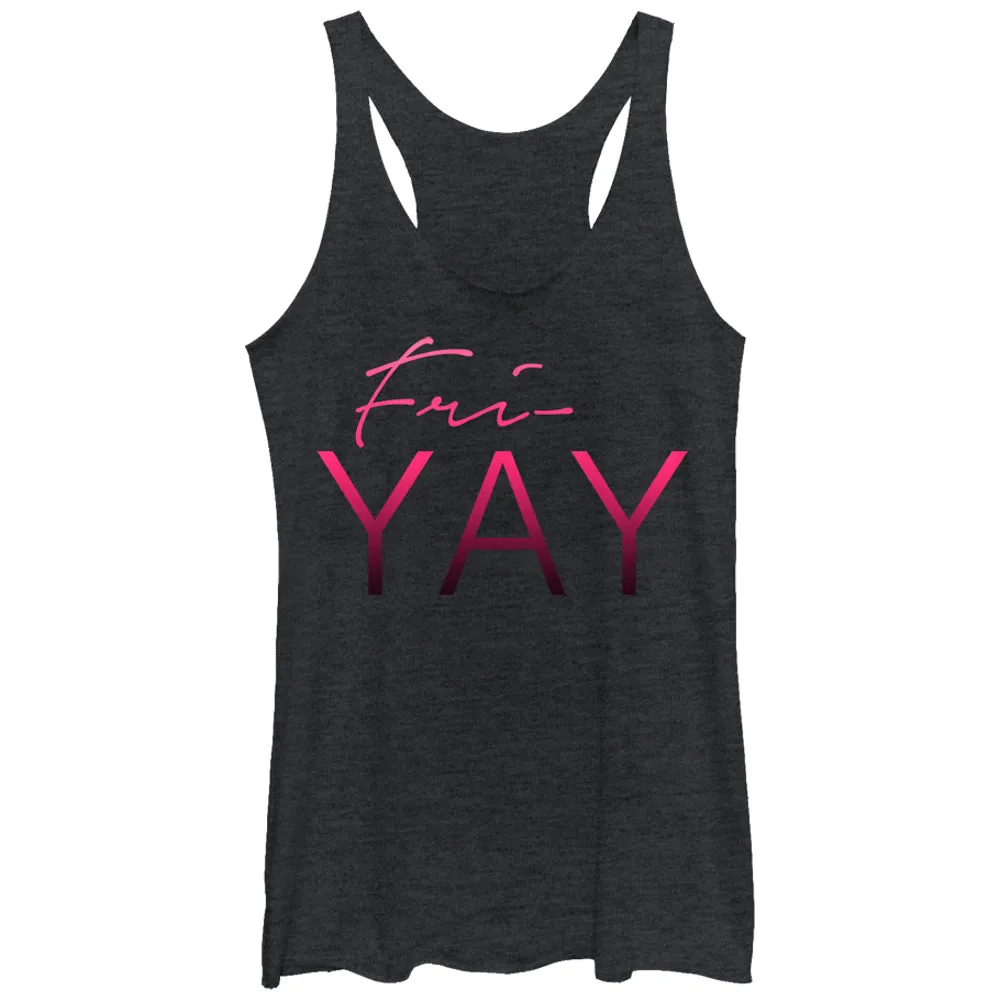Women's CHIN UP Yay Friday Racerback Tank Top sold by Chin Up Apparel