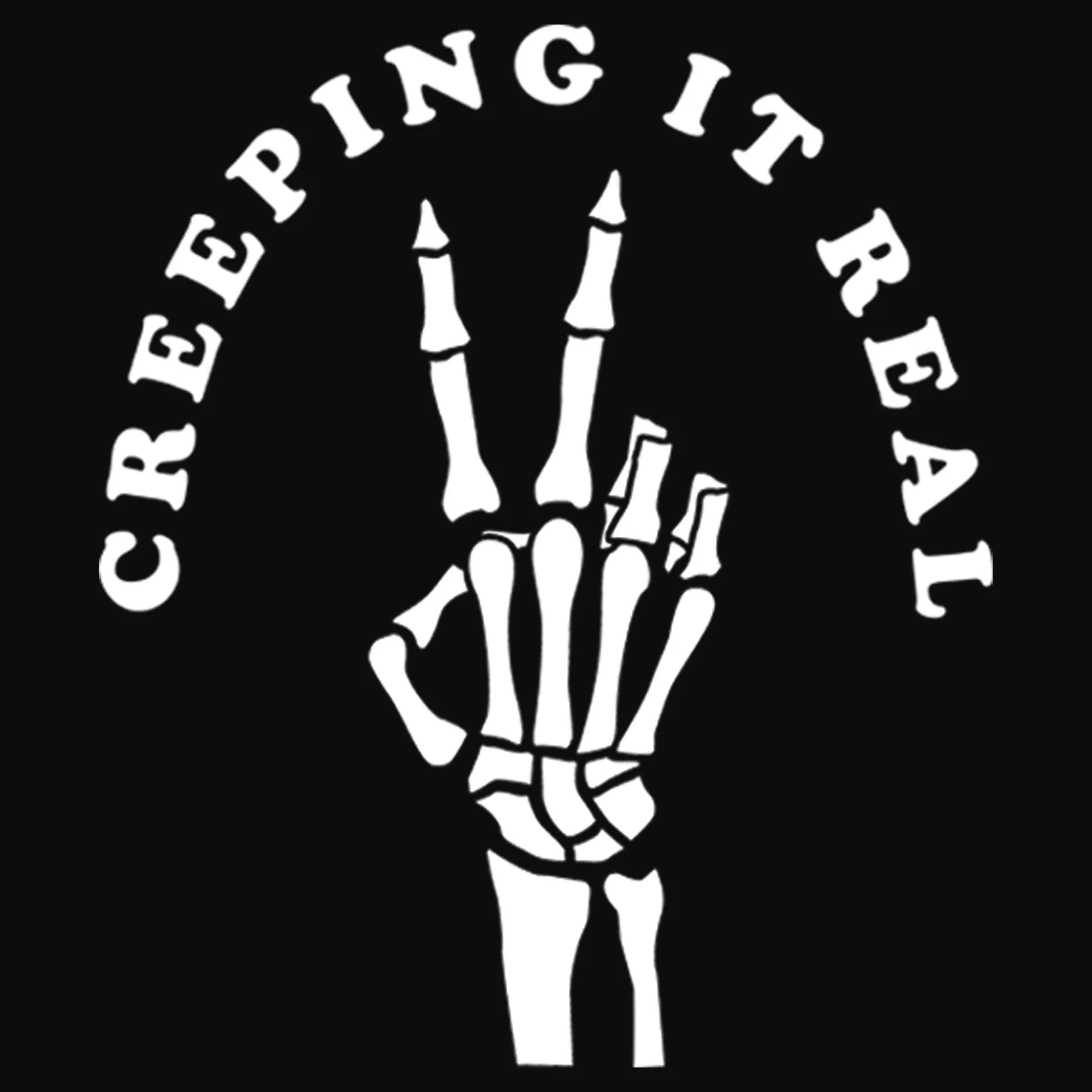 Junior's CHIN UP Halloween Creepin' Real Skeleton Racerback Tank Top sold by Chin Up Apparel product image thumbnail 4