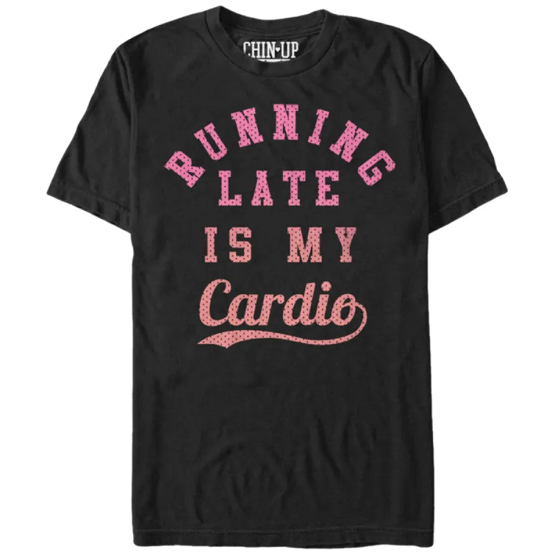 Women's CHIN UP Running Late is My Cardio Boyfriend Tee sold by Chin Up Apparel