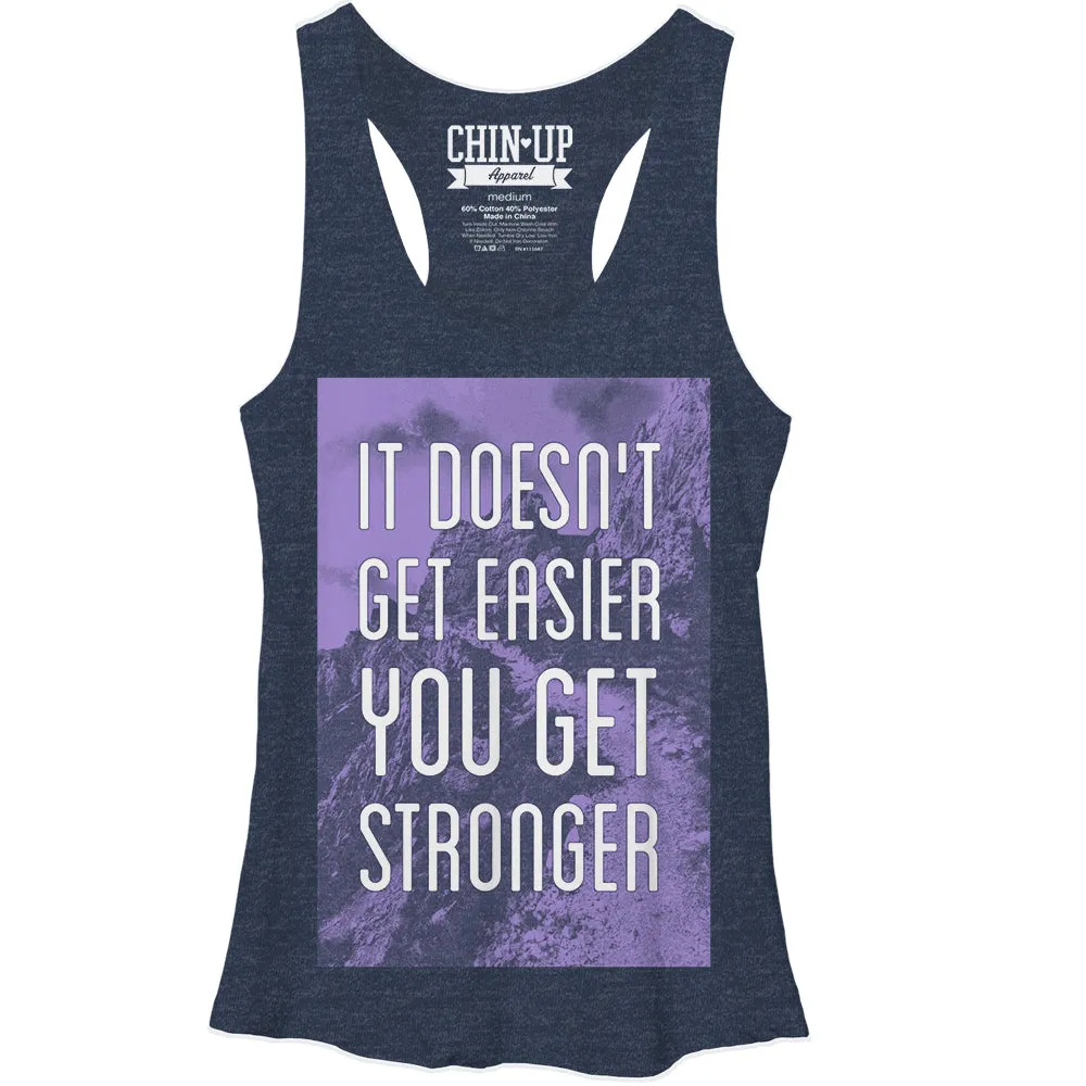 Women's CHIN UP Getting Stronger Racerback Tank Top sold by Chin Up Apparel