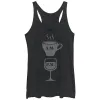 Women's CHIN UP Coffee AM Wine PM Racerback Tank Top sold by Chin Up Apparel