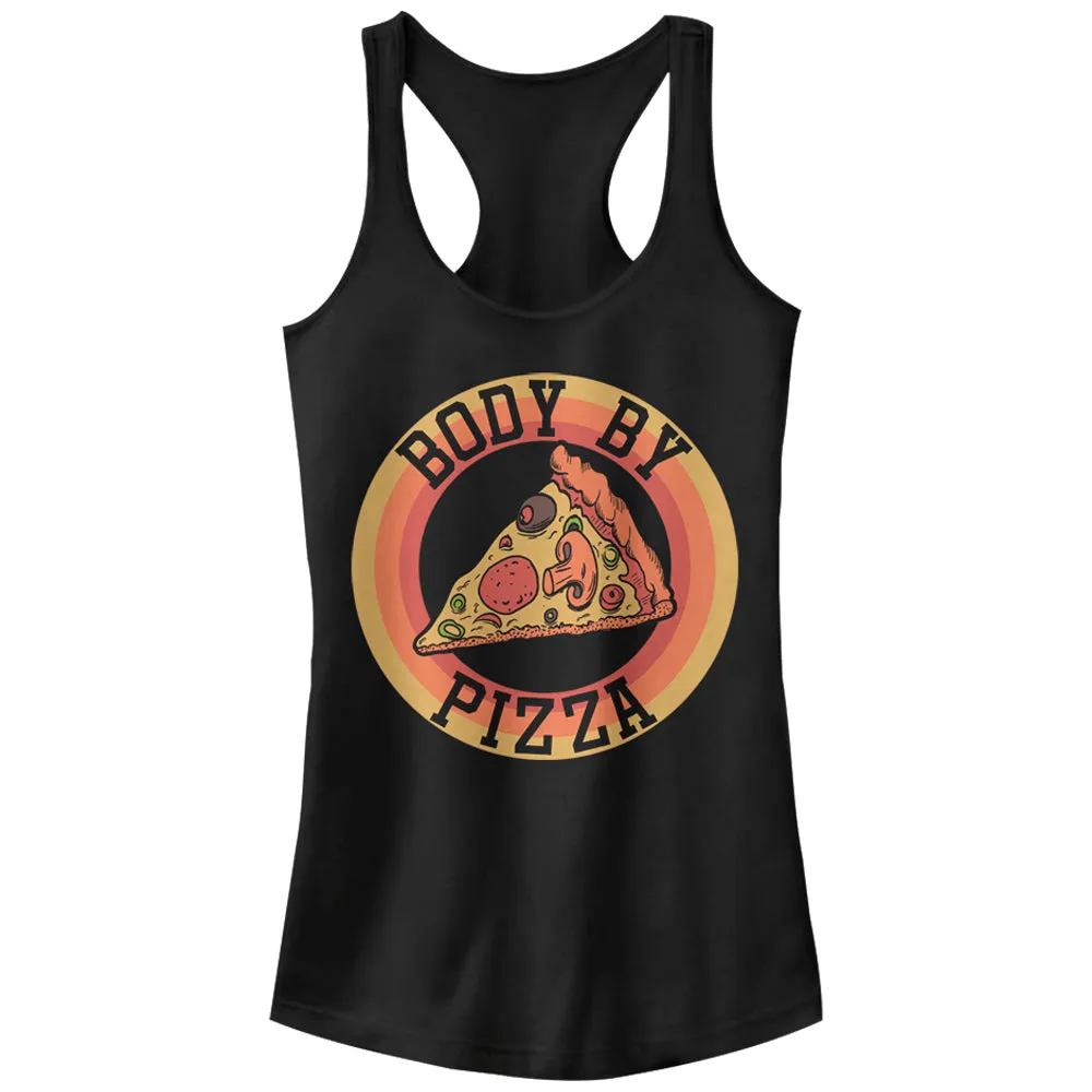 Junior's CHIN UP Body By Pizza Racerback Tank Top sold by Chin Up Apparel