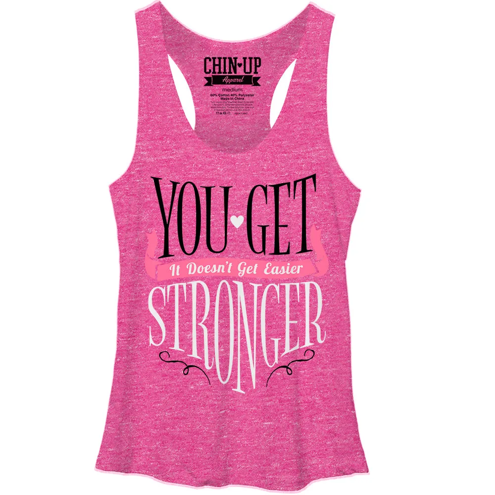 Women's CHIN UP Stronger Racerback Tank Top sold by Chin Up Apparel