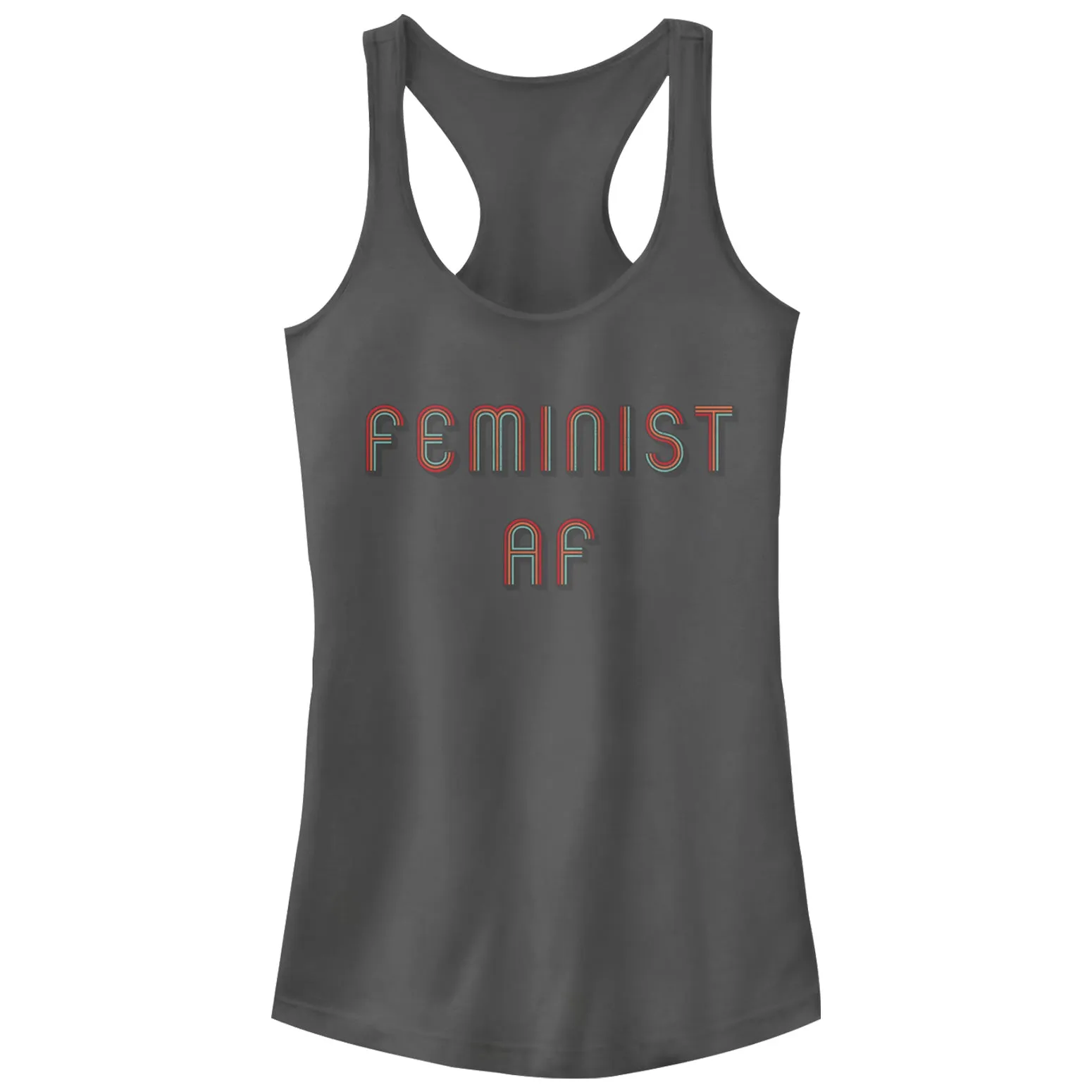 Junior's CHIN UP Feminist AF Racerback Tank Top sold by Chin Up Apparel