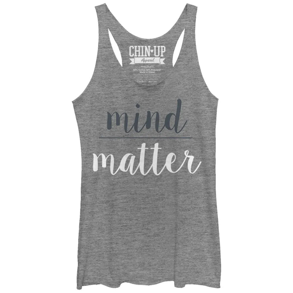 Women's CHIN UP Mind Over Matter Racerback Tank Top sold by Chin Up Apparel