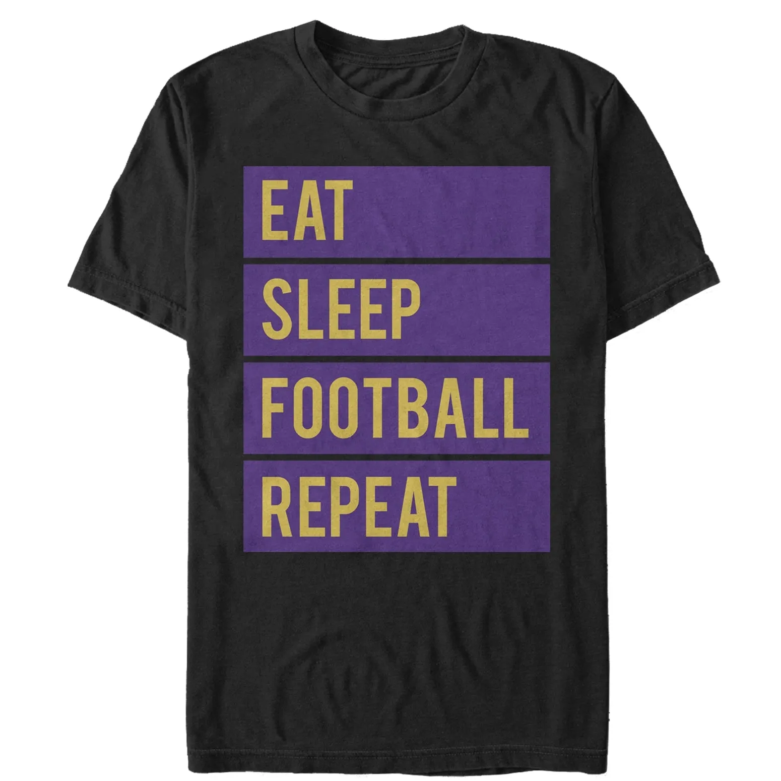 Women's CHIN UP Eat Sleep Football Repeat Boyfriend Tee sold by Chin Up Apparel