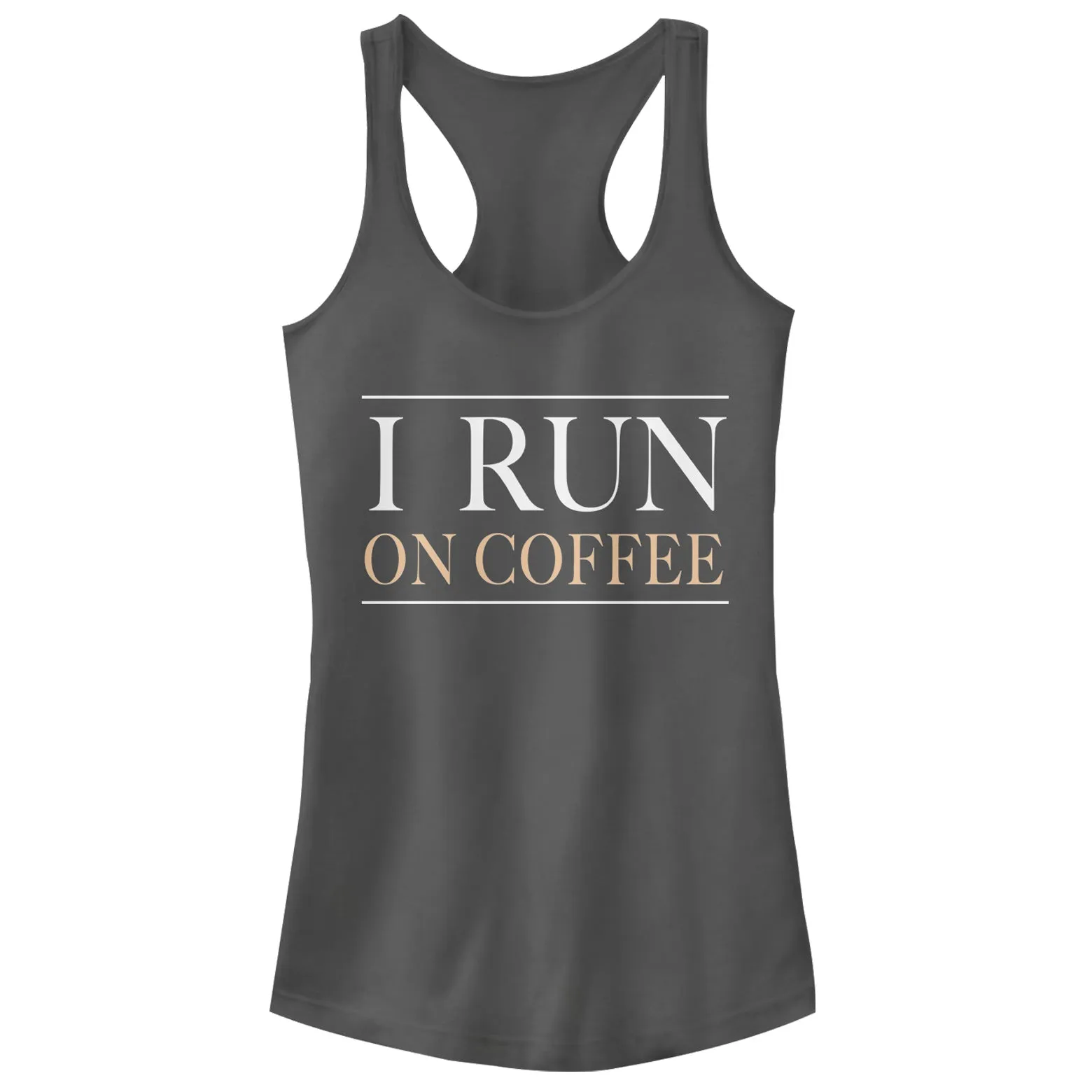Junior's CHIN UP Run on Coffee Block Racerback Tank Top sold by Chin Up Apparel product image thumbnail 2