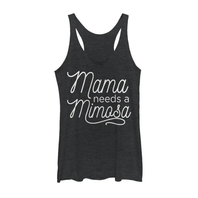 Women's CHIN UP Mama Needs a Mimosa Racerback Tank Top sold by Chin Up Apparel