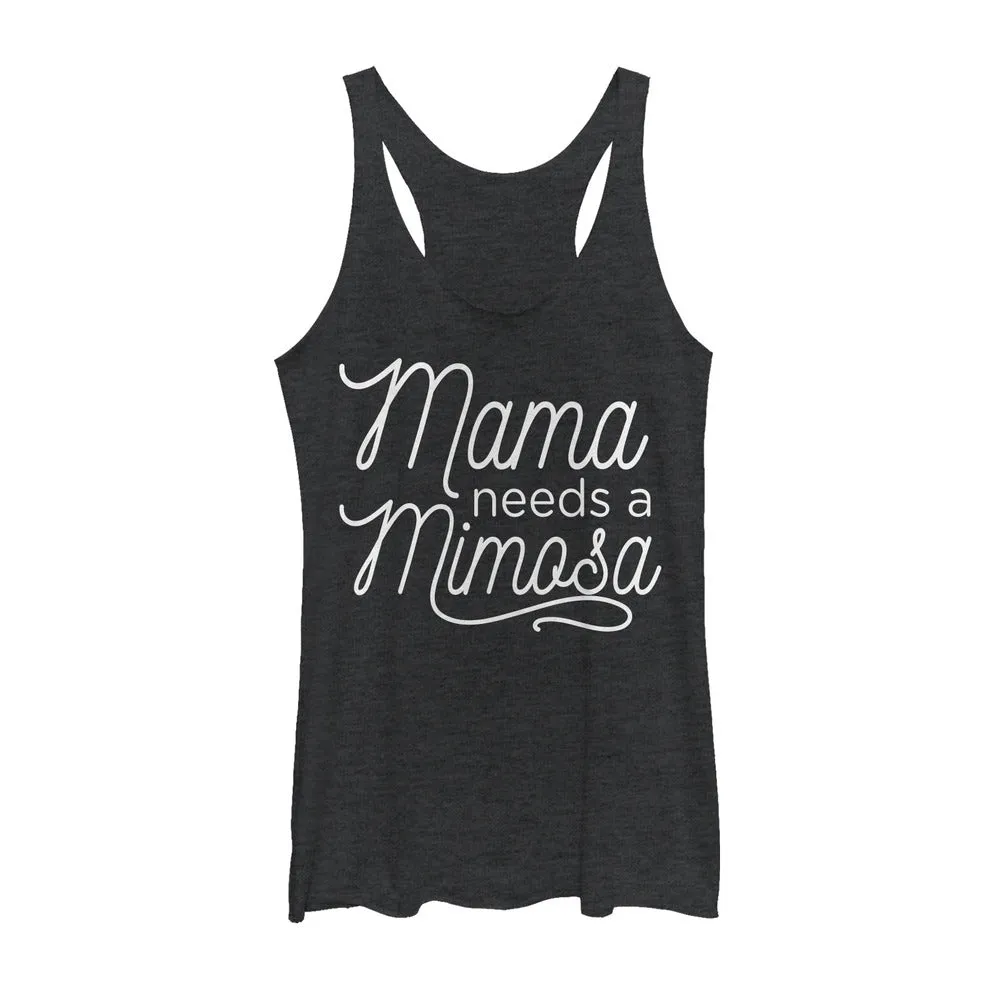 Women's CHIN UP Mama Needs a Mimosa Racerback Tank Top sold by Chin Up Apparel