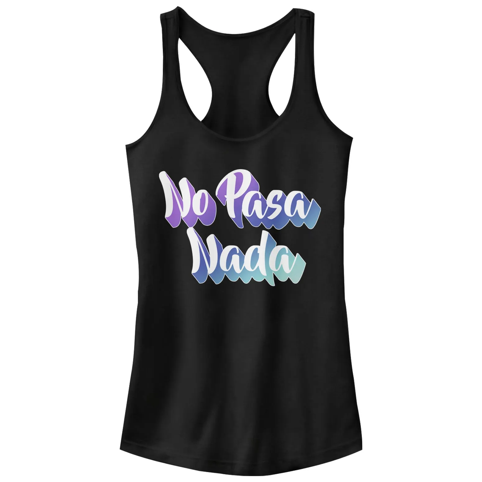 Junior's CHIN UP No Pasa Nada Racerback Tank Top sold by Chin Up Apparel