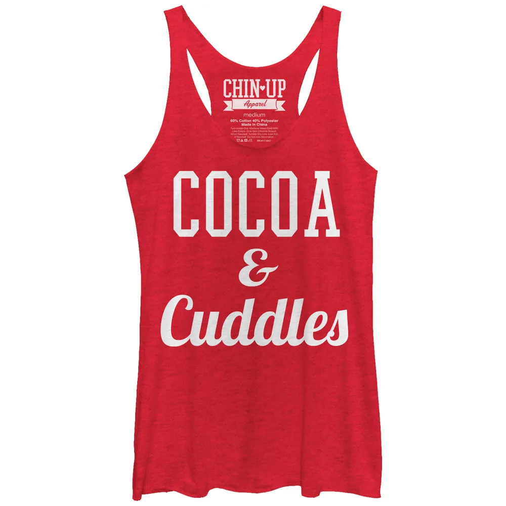 Women's CHIN UP Cocoa and Cuddles Racerback Tank Top sold by Chin Up Apparel