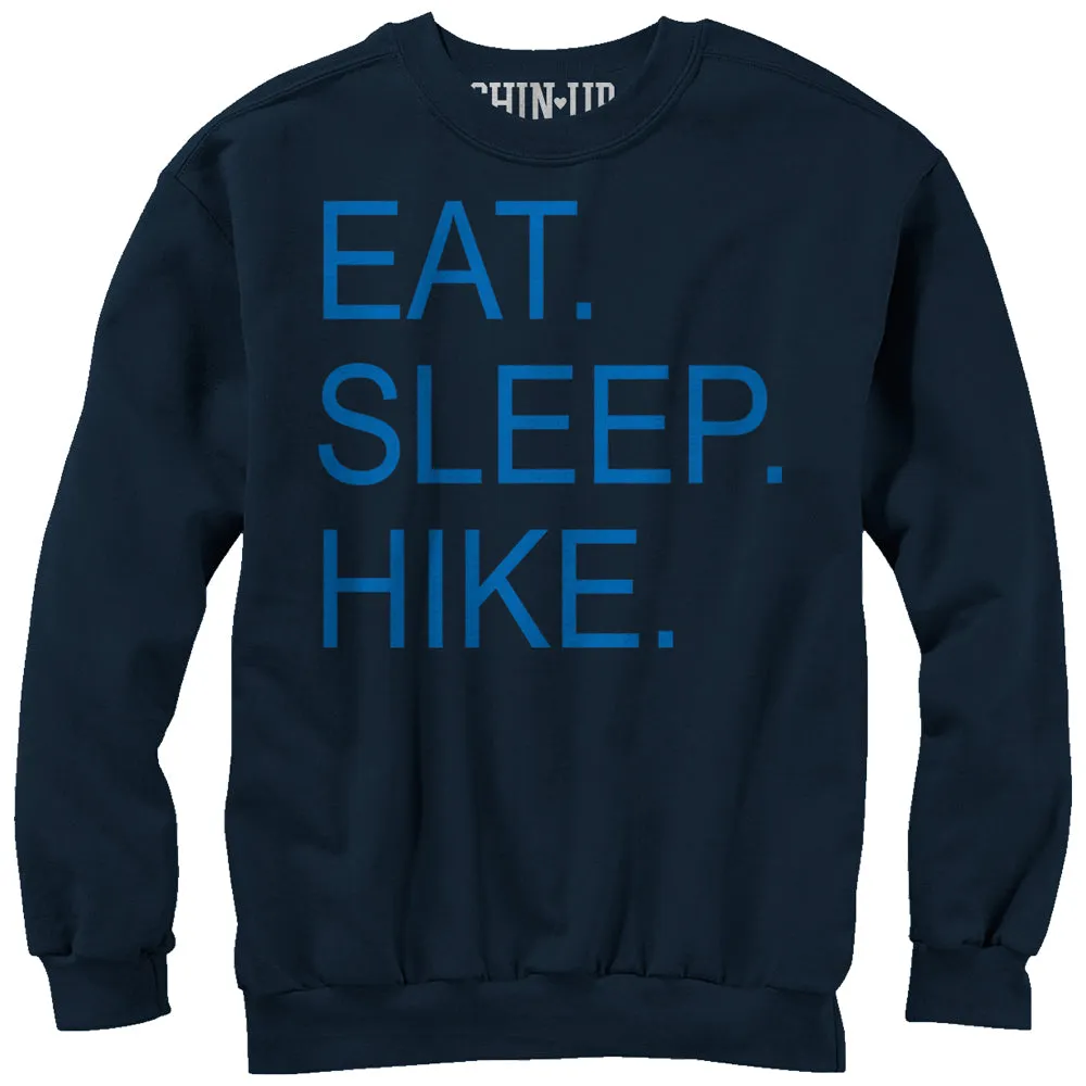 Women's CHIN UP Eat Sleep Hike Sweatshirt sold by Chin Up Apparel
